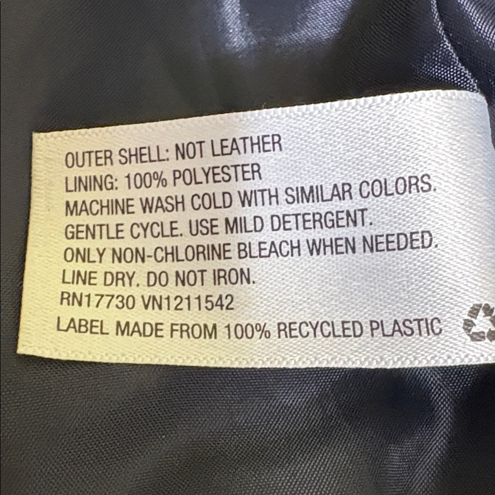 A New Day Navy Faux Leather Moto Jacket Size M Target Vegan Leather - Picture 4 of 11